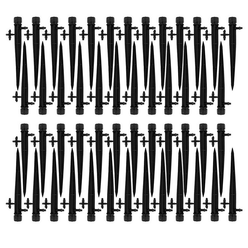 50Pack Adjustable Water Flow Irrigation Dripper Nozzle Stake Emitter Drip eefe