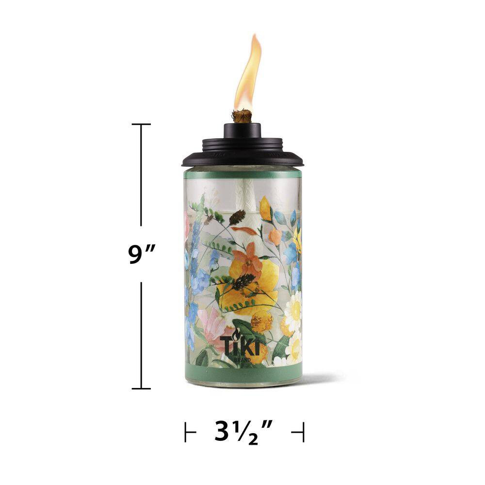 65 In. Easy Install Torch Wild Flower Glass (2-Pack)