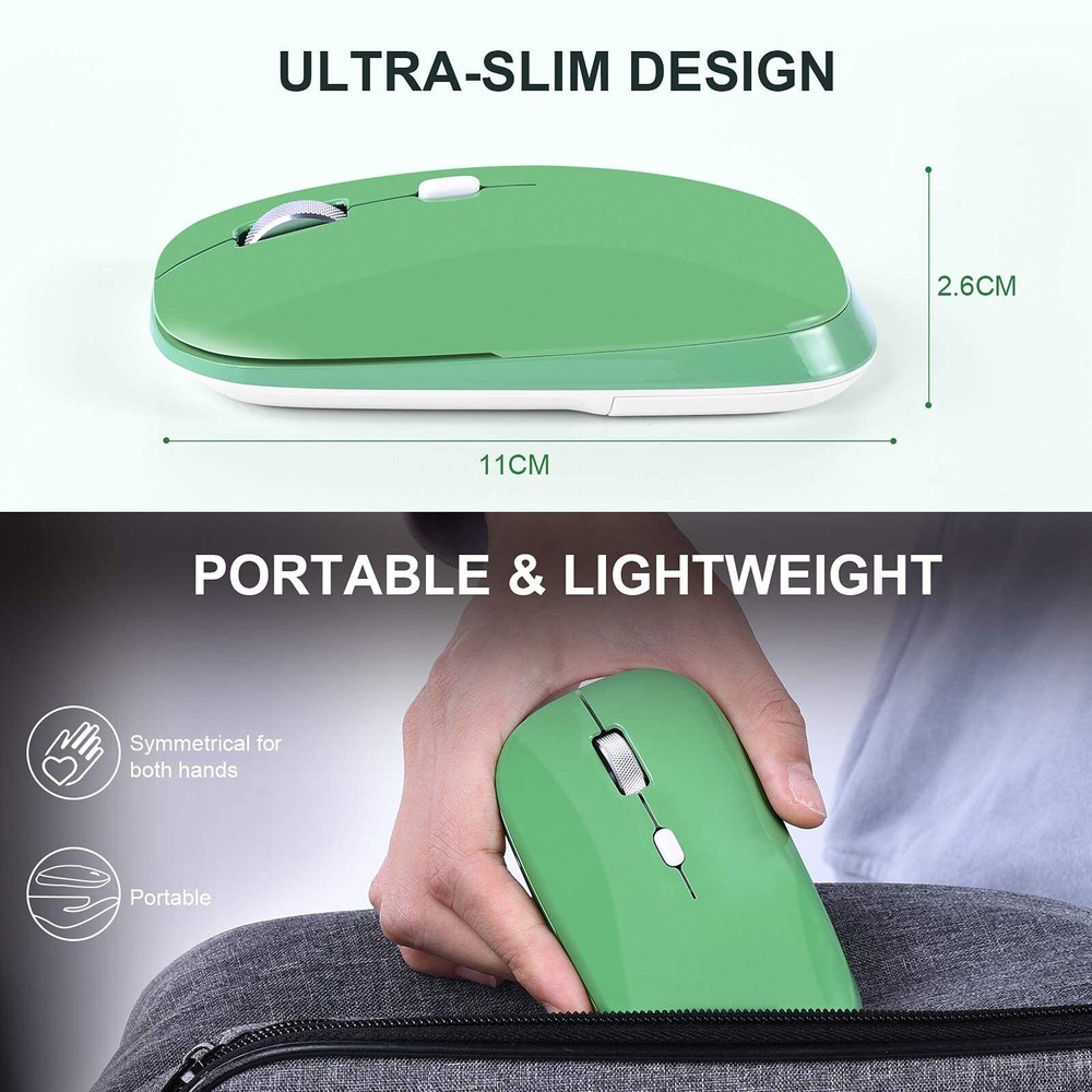 Wireless Mouse 2.4G Slim Silent Cordless Mouse with USB Receiver 3 Adjustable...