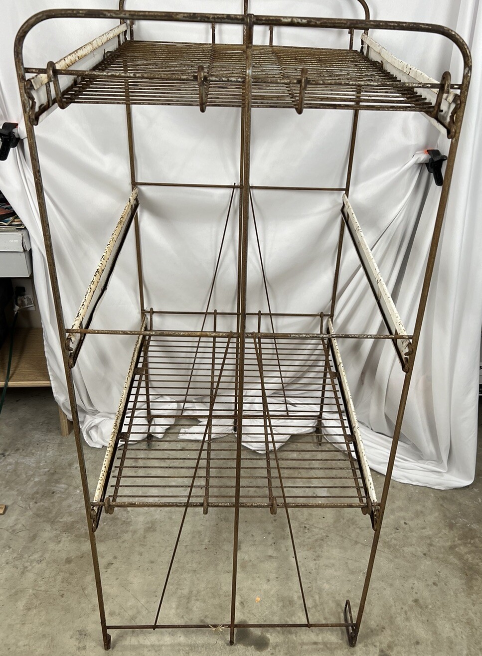 Vintage NEHI Beverages Metal Soda Rack “FULL QUART-SERVES SIX” 47x27x21