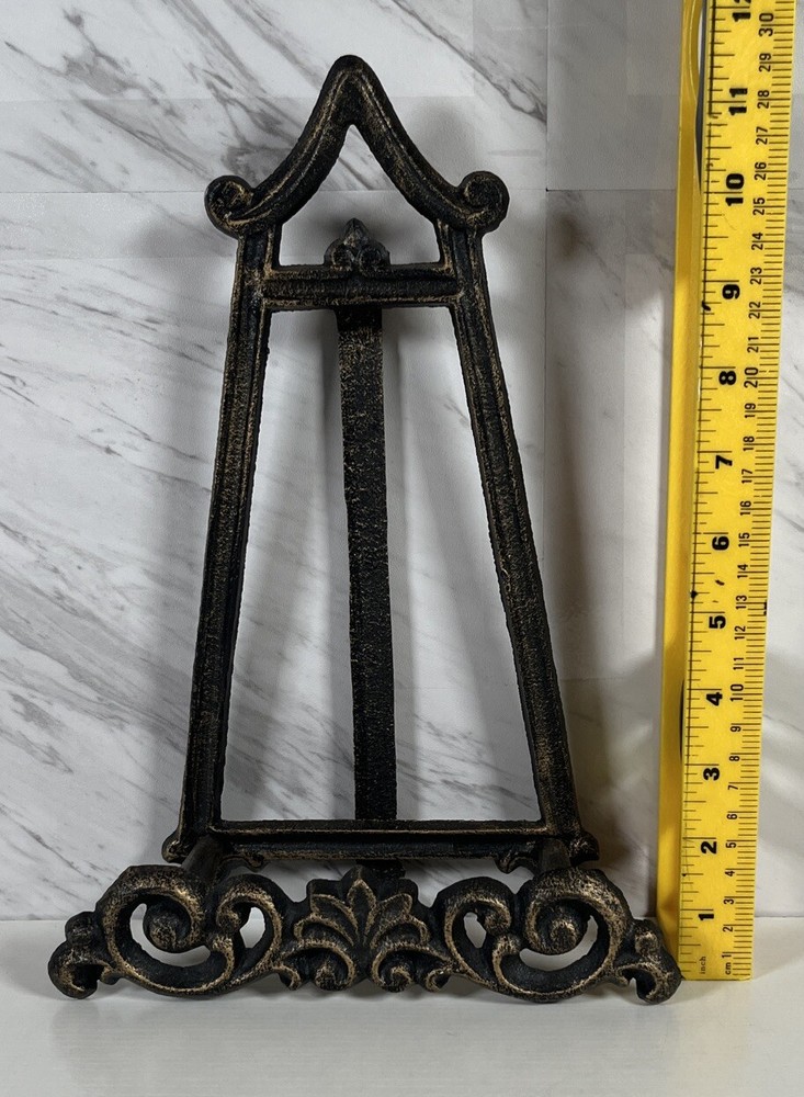 Easel Metal Scroll Art Display Plate Stand Desktop Shelf