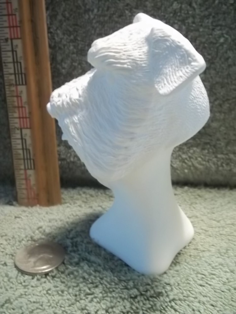 Schnauzer Dog Head Bust Ceramic Bisque U-Paint Ready To Paint