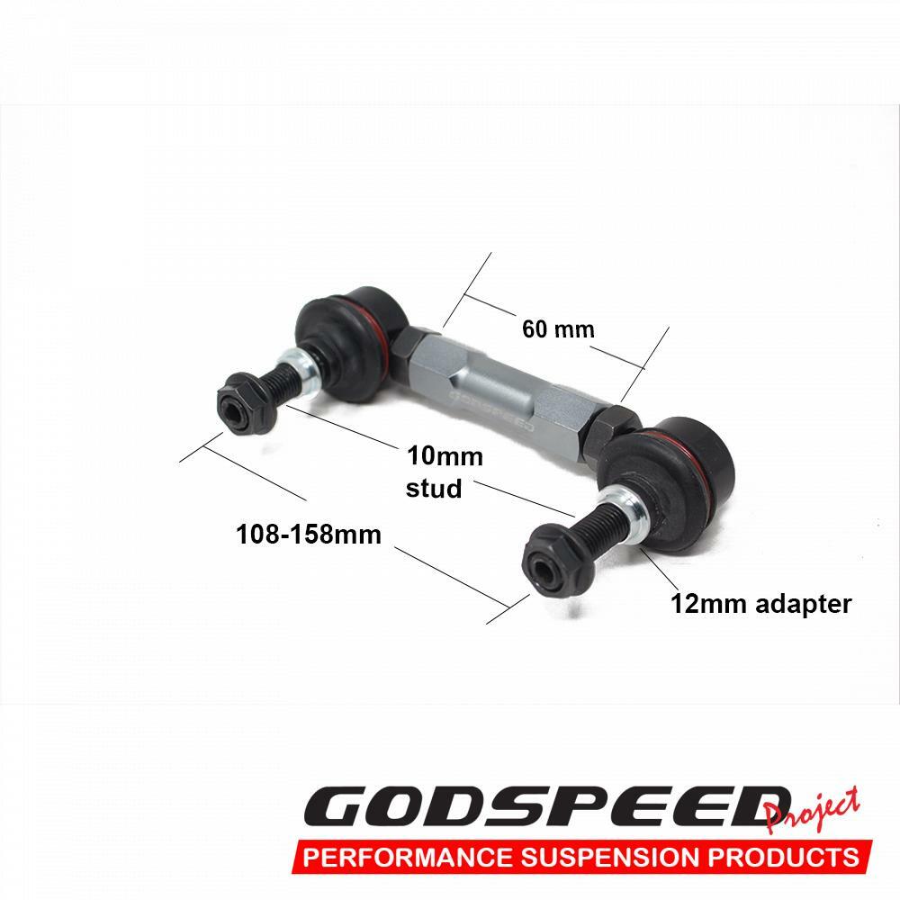 Godspeed Adjustable Sway Bar End Links, Universal Fit 10 mm Within 110-140mm