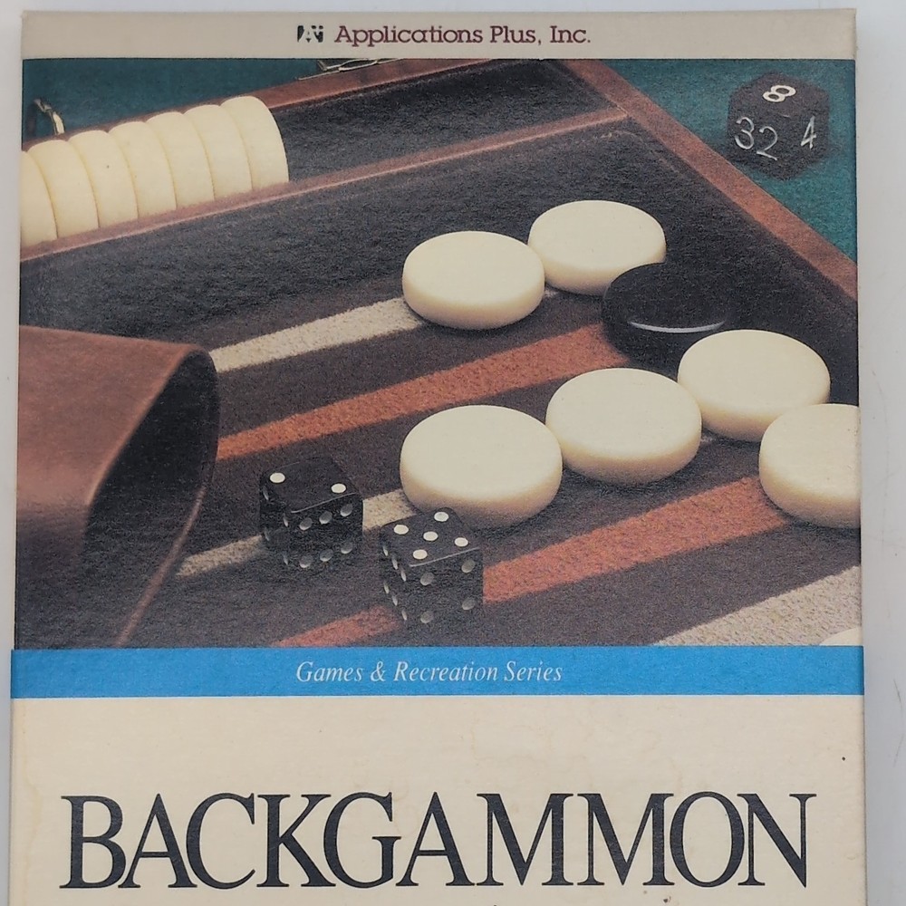 Backgammon Mac 1989 Applications Plus 3.5 Floppy Manual Inserts Vintage