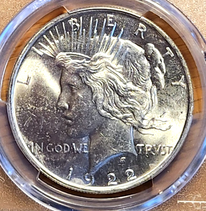 1922 P PCGS MS64 PEACE 90% SILVER #1