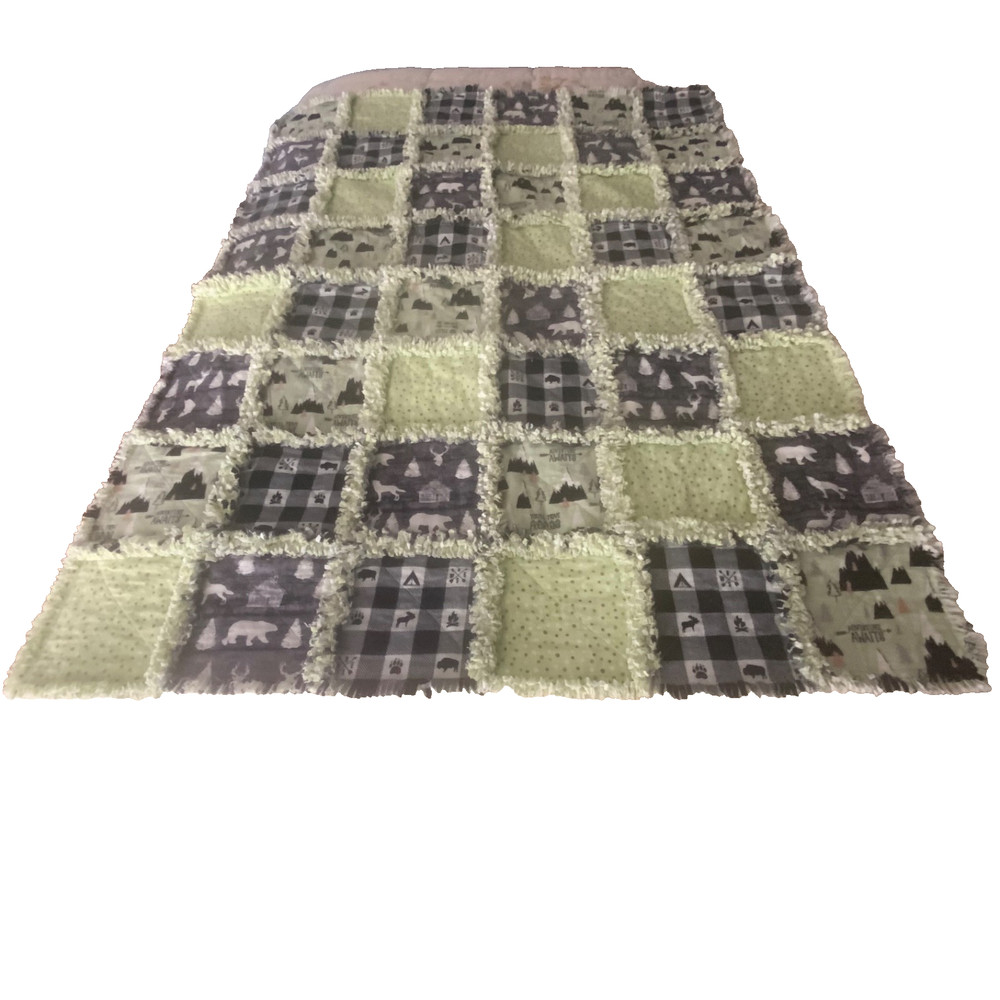 Rag Quilt NEW! Handmade Wilderness Theme