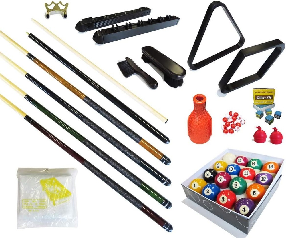 Elegant Pool Table Accessory Kit - 32 Pieces Including Cue Sticks & Racks