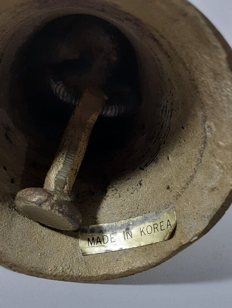 Vintage Solid Brass Bell 5.5" Made in Korea