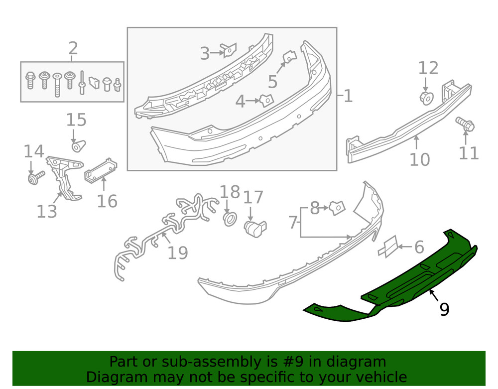 Genuine Audi Diffuser 8U0-807-568-SD6