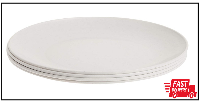 Nordic Ware Polypropylene Plates Microwave Serveware, 10", White