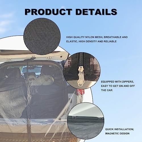 Tailgate Mesh Screen, Breathable Mesh Net for SUV MPV Ventilation Privacy