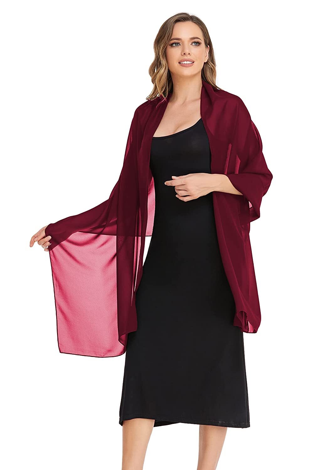 Chiffon Shawls Scarves Wraps for Bridal Wedding Party Evening Dress