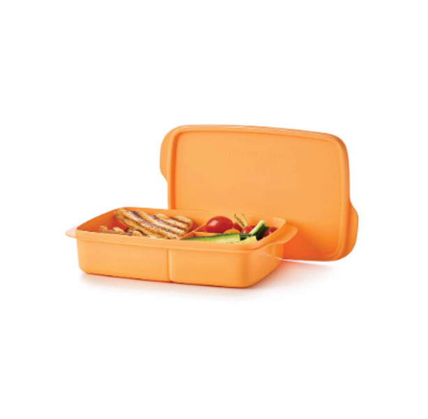 Divided Lunch Box Container Tupperware Large Rectangle BPA FreeN EW Mango Color