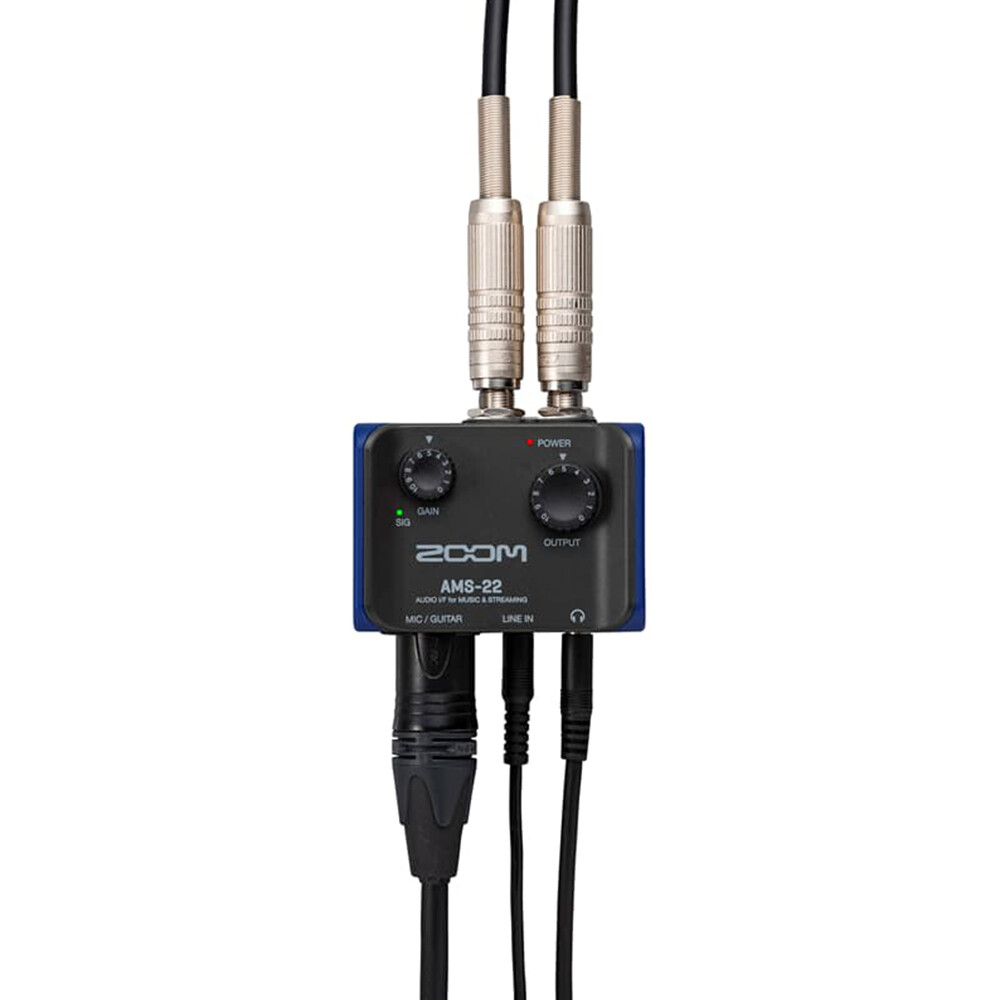 Zoom AMS-22 2x2 USB Audio Interface Bundle with Kellopy Pop Filter and Cables