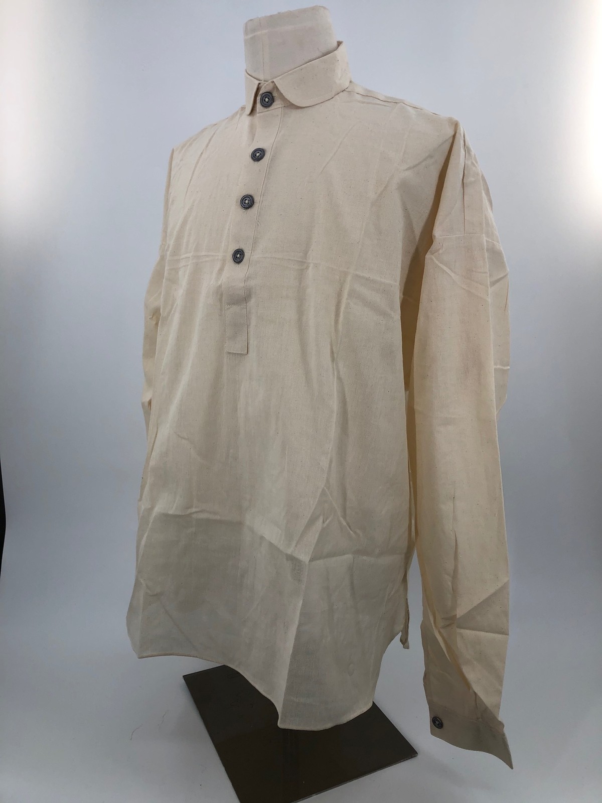 Natural Osnaburg Cotton Shirt - Reenactment Size Large