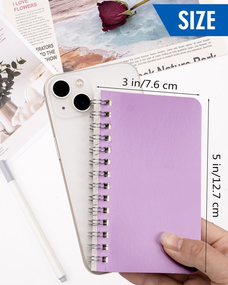 Small Notebooks Bulk, Mini Spiral Notebooks 40 Pas, Poet