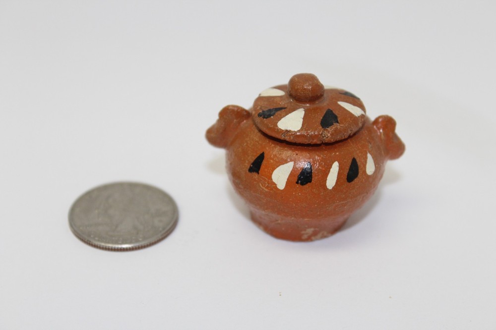 2 Piece Small Handpainted Clay Tea Set