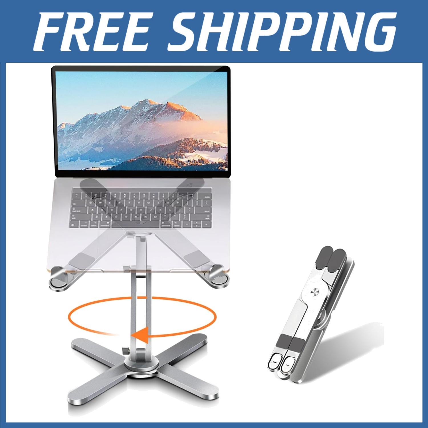 360 Rotating Laptop Stand for Desk