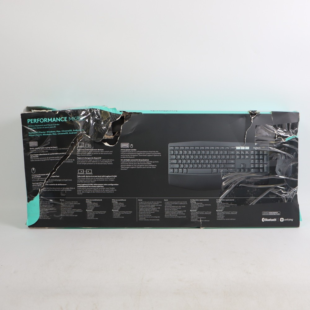 Logitech MK850 Performance Wireless Keyboard and Mouse Combo NEW DAMAGED BOX