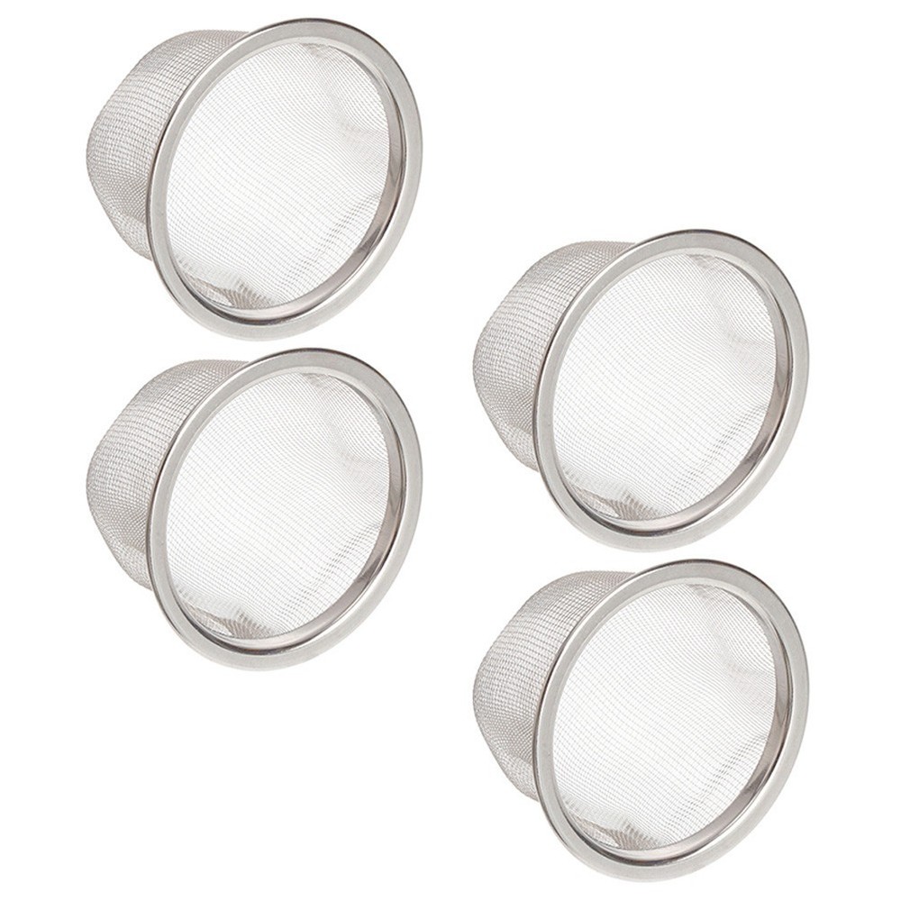 4 Pcs Pot Strainer Stainless Steel Tea Filter Teapot Replaceable Mesh Strainers