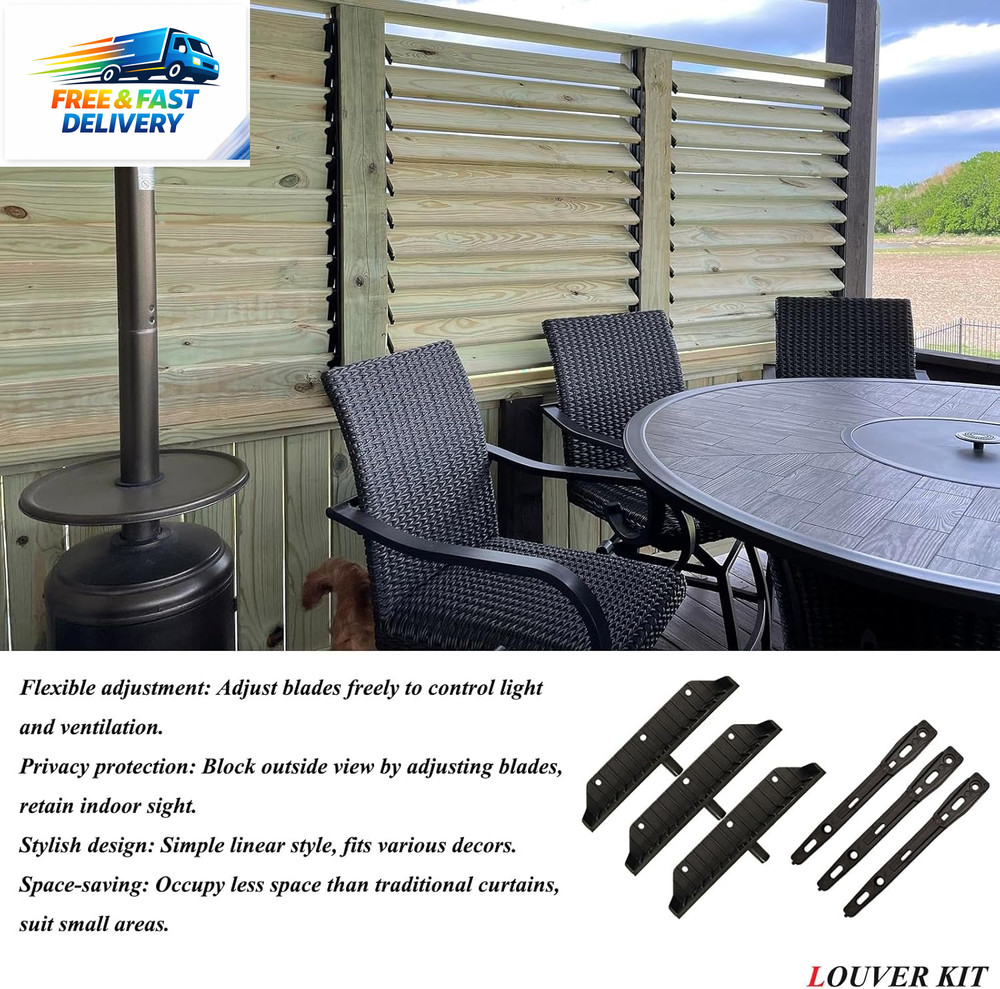 Louver Bracket Kit, Deck Sunblind System, Shutters Hardware System for Windows G