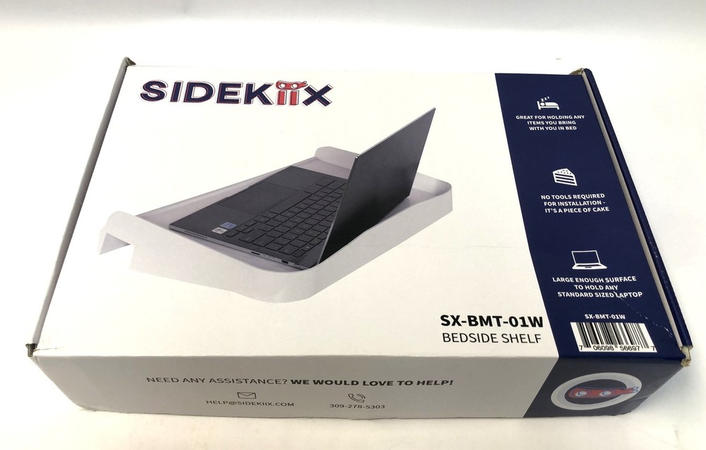 SideKiix White Bedside Shelf for Bunk Beds & Bed Frames