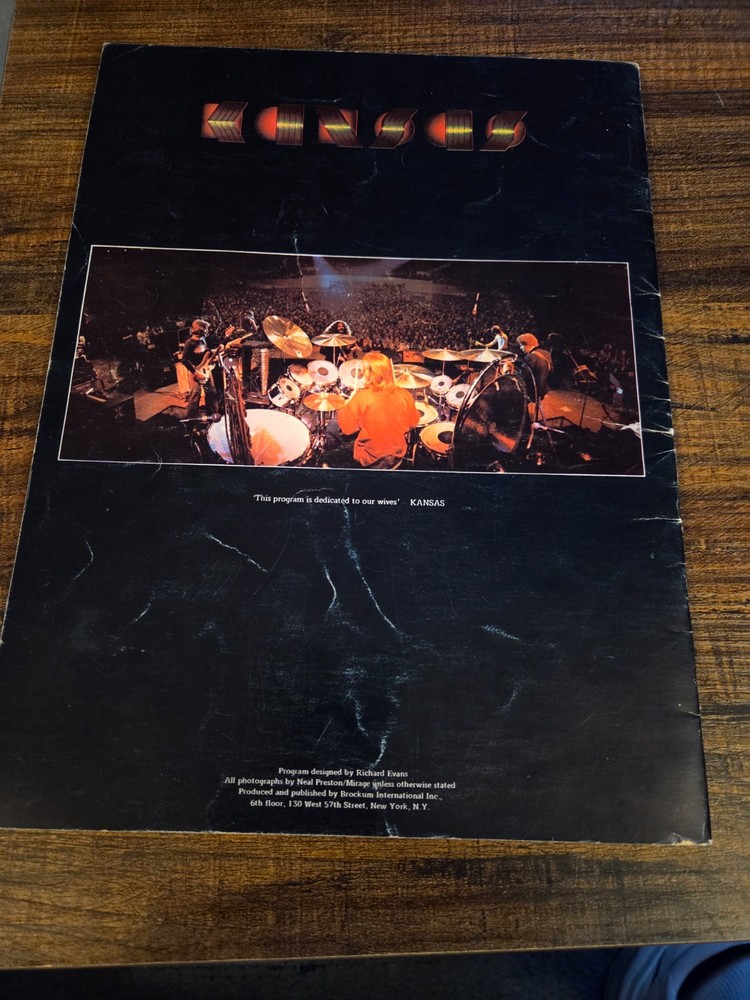 KANSAS 1977 Know Return Tour Concert Program Tour Book