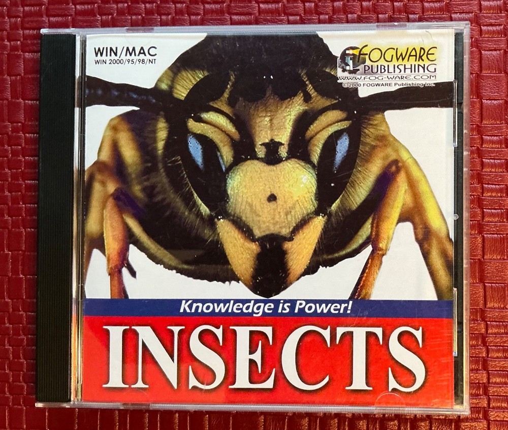 Zane: Insects Springtails through Wasps and Bees CD for Win/Mac PC Rare