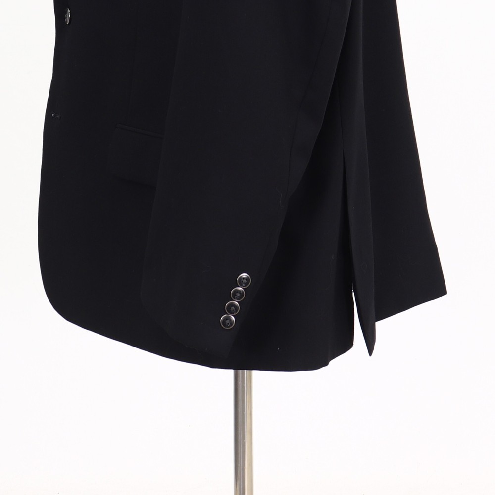 Pronto Uomo 44R Black Sport Coat Blazer Jacket Solid 2B Wool