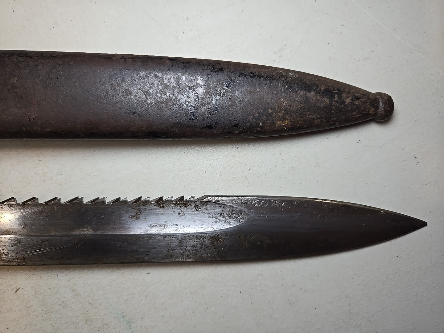 WWI German Prussian S84 K98 Sawback Bayonet w/Scabbard + Frog - Koeller Solingen