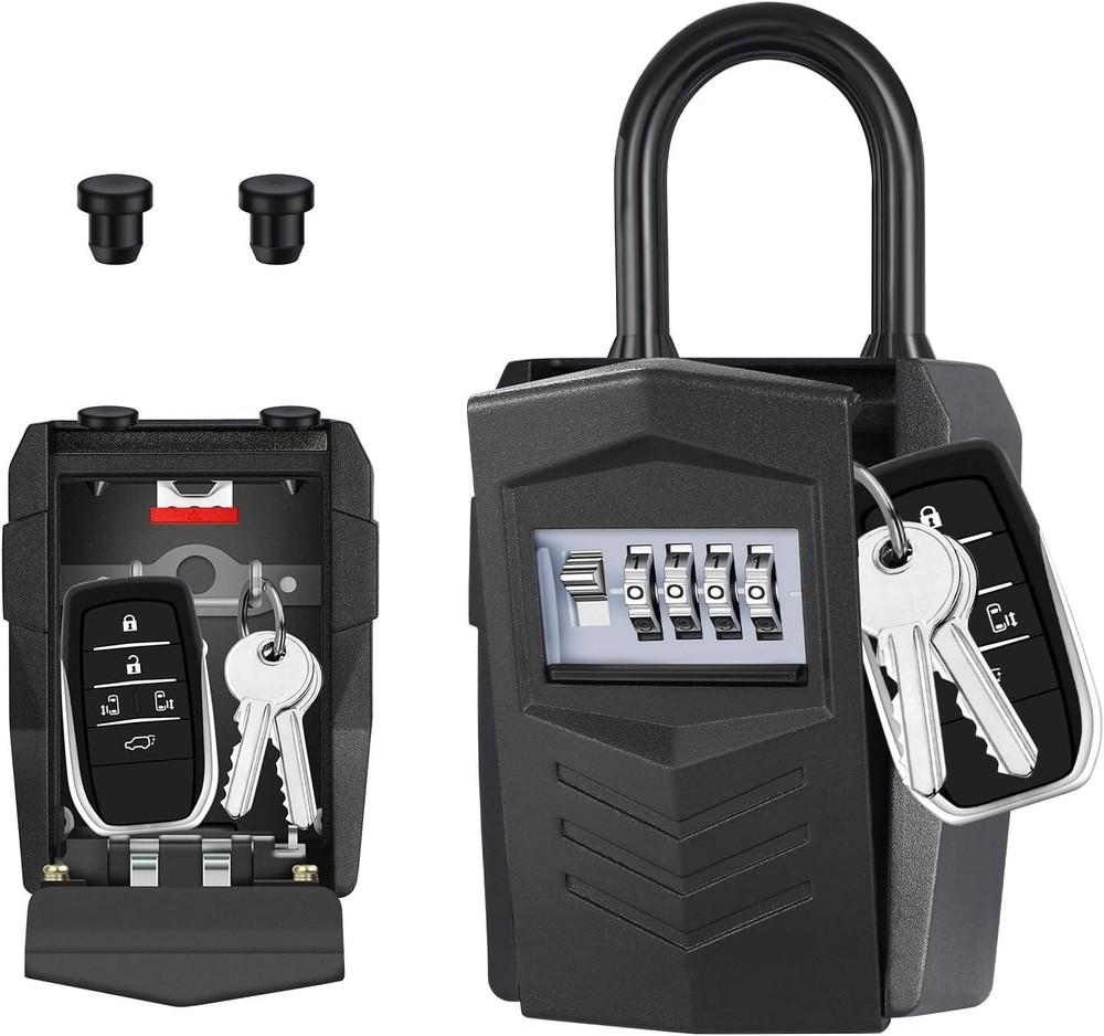 Secure Waterproof Key Lock Box with Double Hook - Perfect for Realtors