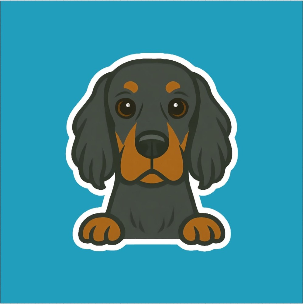 Gordon Setter Peeking Sticker