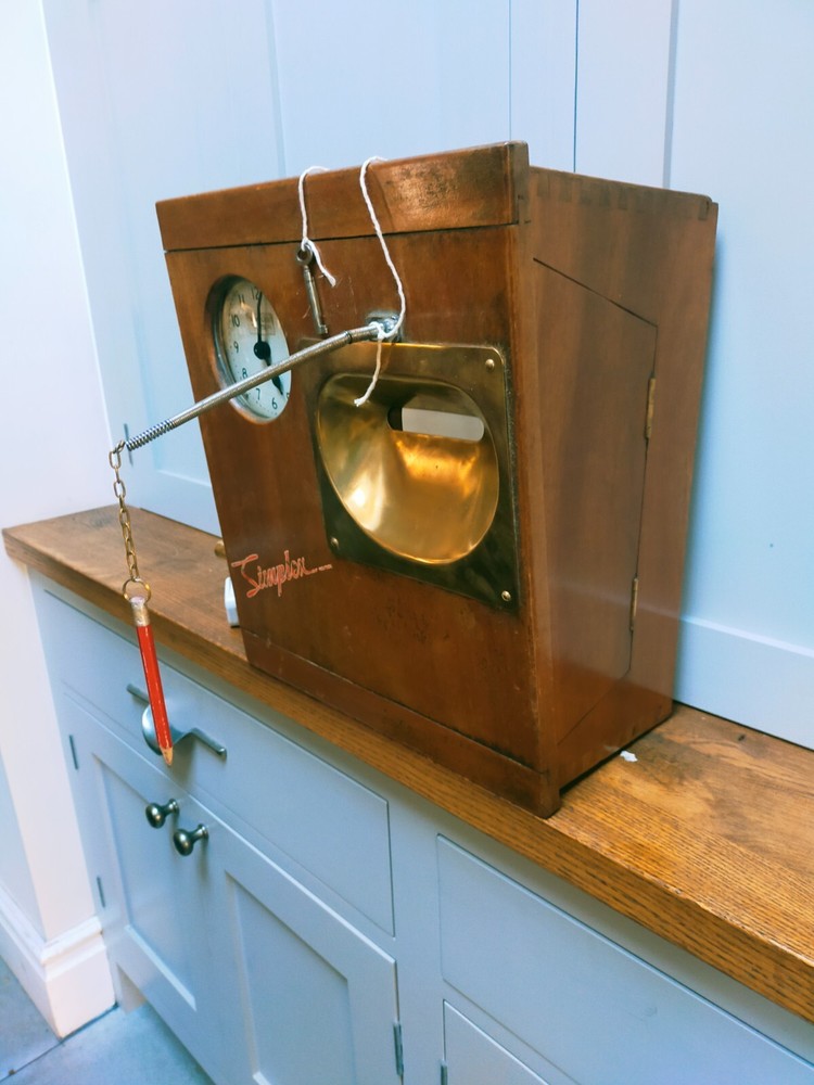 Unusual 1960's Simplex Electric Time Recorder Clock