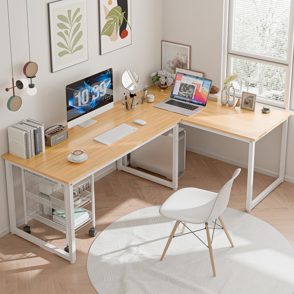 47" Modern Laptop Computer Table Dining Table Study Working for Home Office