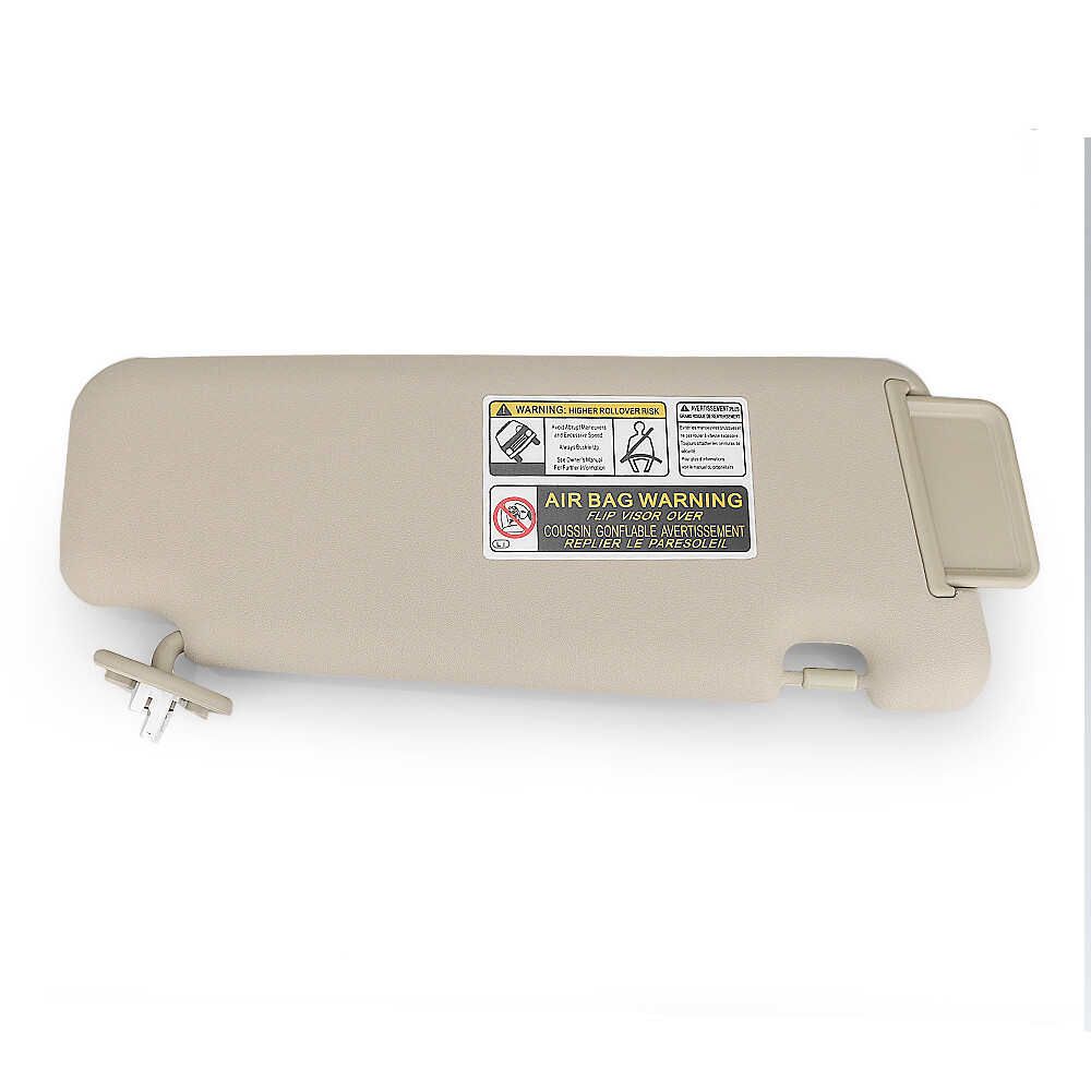 Beige Left Driver Side Sun Visor For Highlander 2008-2013 w/ Vanity Light