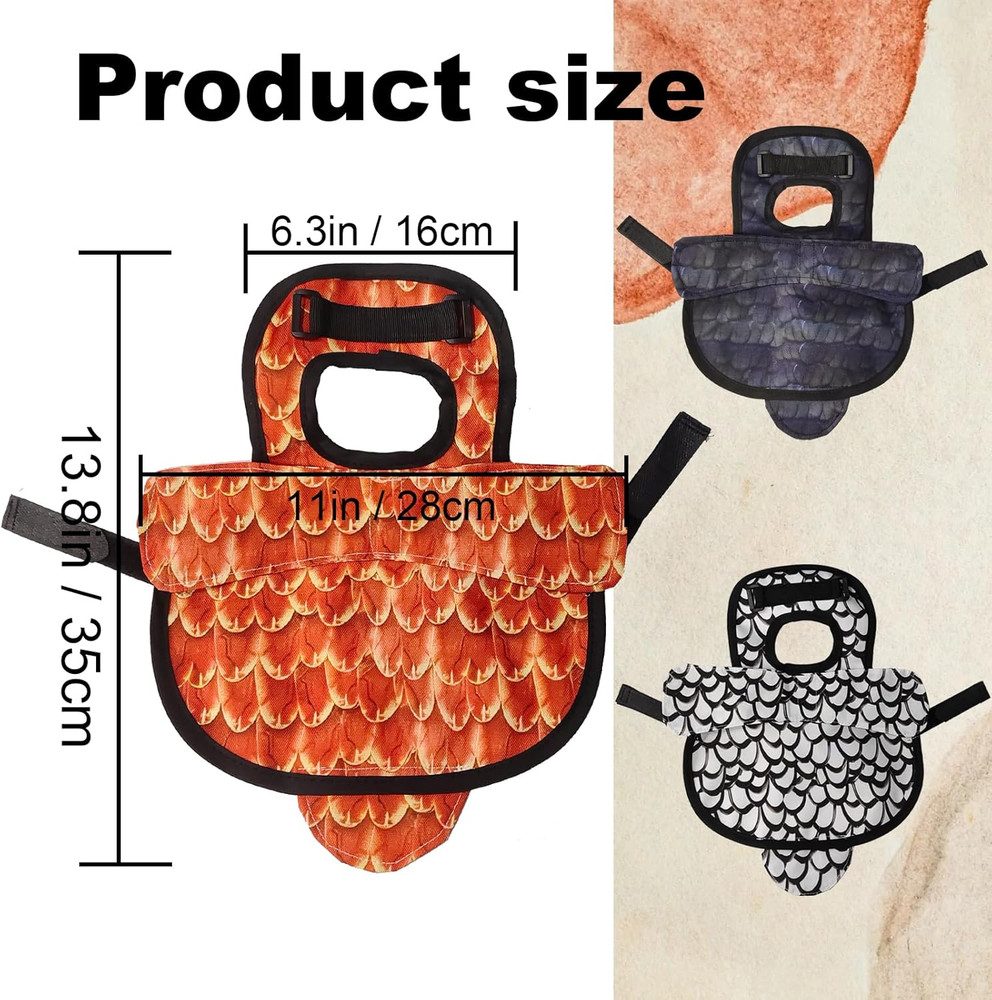 3-Pack Chicken Saddle Hens Adjustable Hen Saddle Back Protector Jacket Hens Wing