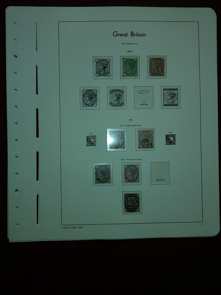 LIGHTHOUSE Hingeless album pages Great Britain 1840-1901 Used Ref 1840.1