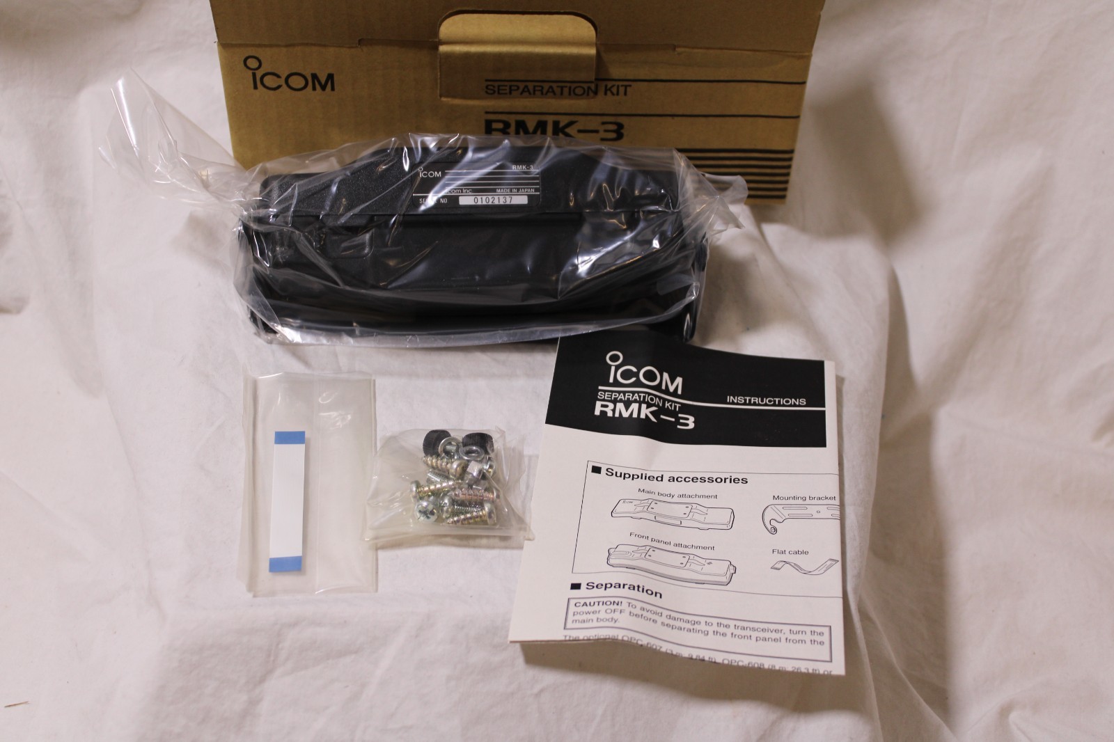 iCom RMK-3 Separation Kit Remote Mount Bracket for IC-207H IC-208H IC-2720H NOS