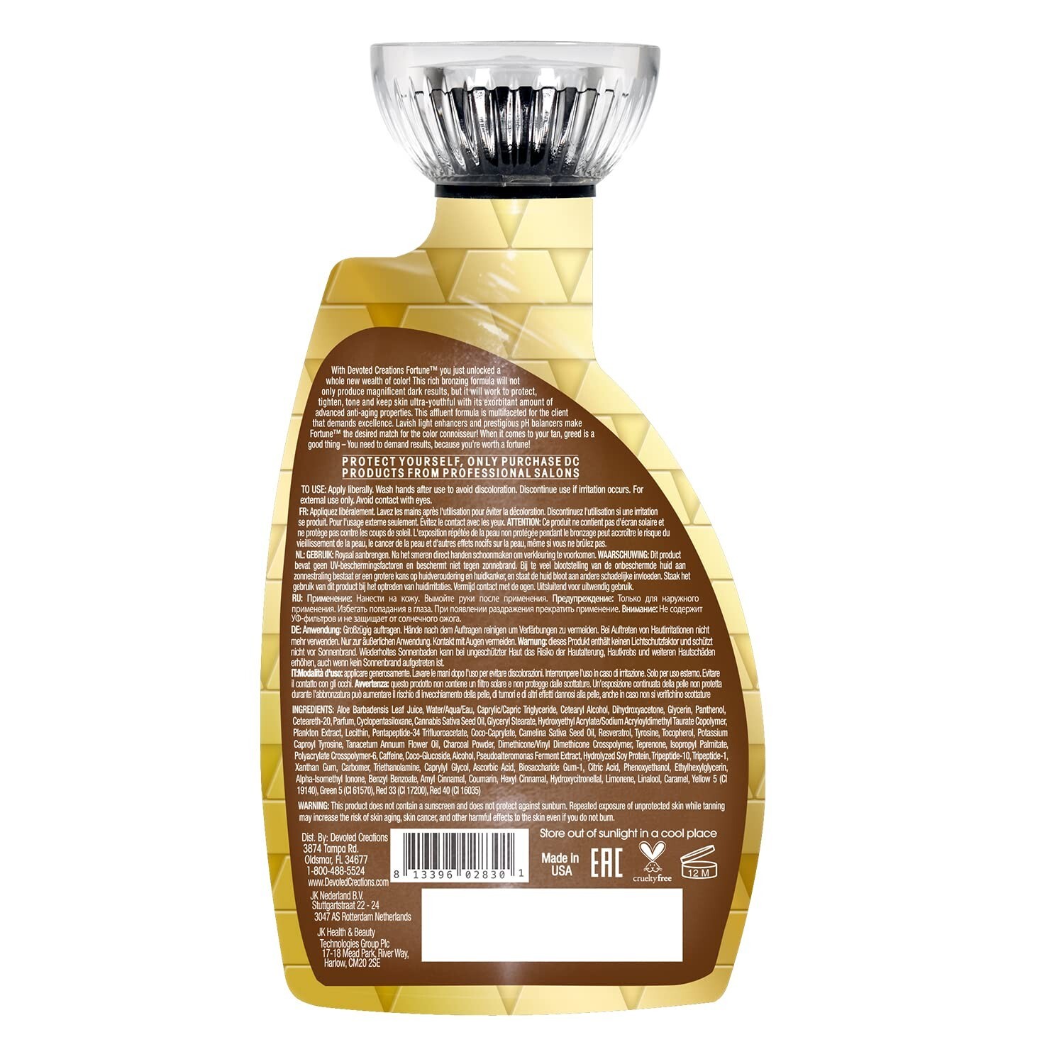 Devoted Creations Fortune Bronzer w/ Anti-Aging Tanning Lotion - 13.5oz