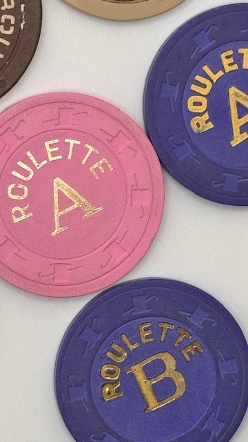 Lot of 14 Misc. Roulette Chips-Clean-Payboy Chips