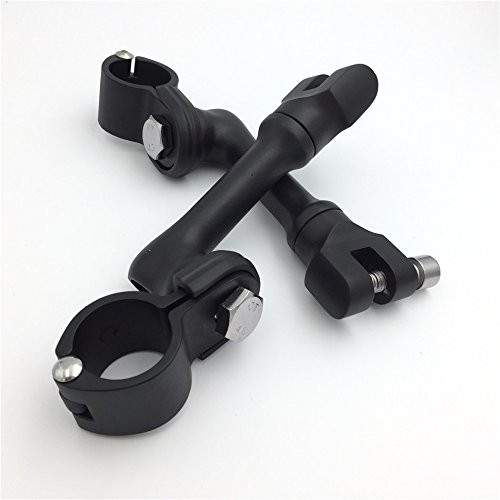 XKMT-Black Long Angled Adjustable Highway Peg Mounting Kit Compatible With