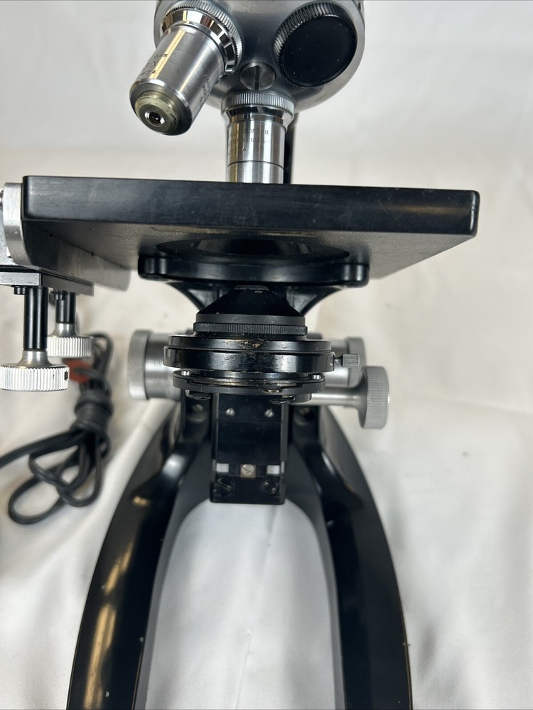 Vintage Bausch And Lomb Microscope B&L With Lamp