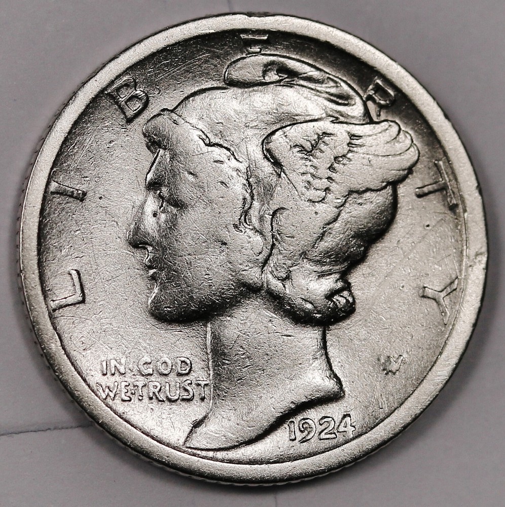 1924-s Mercury Dime.  Better Grade.  Inventory I.  176262
