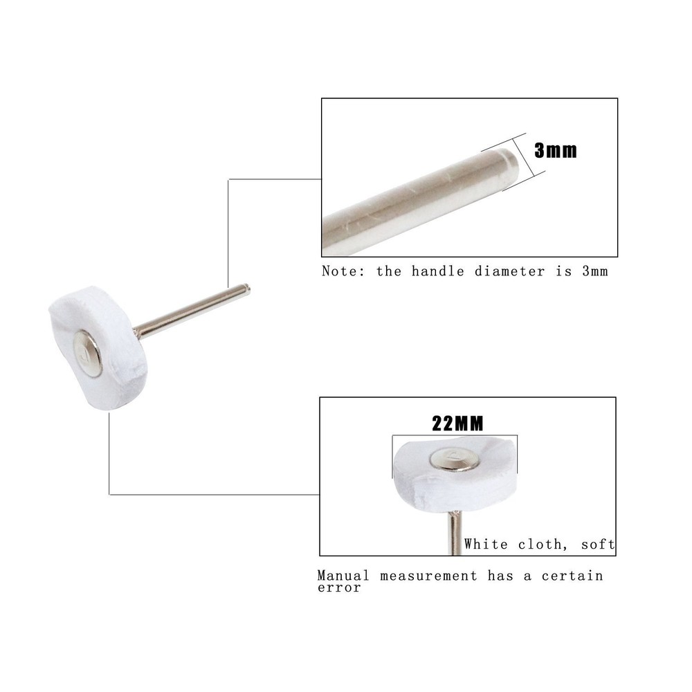 Little Buffer Wheels Buffing and Polishing Wheel for Rotary Drill Tools White...