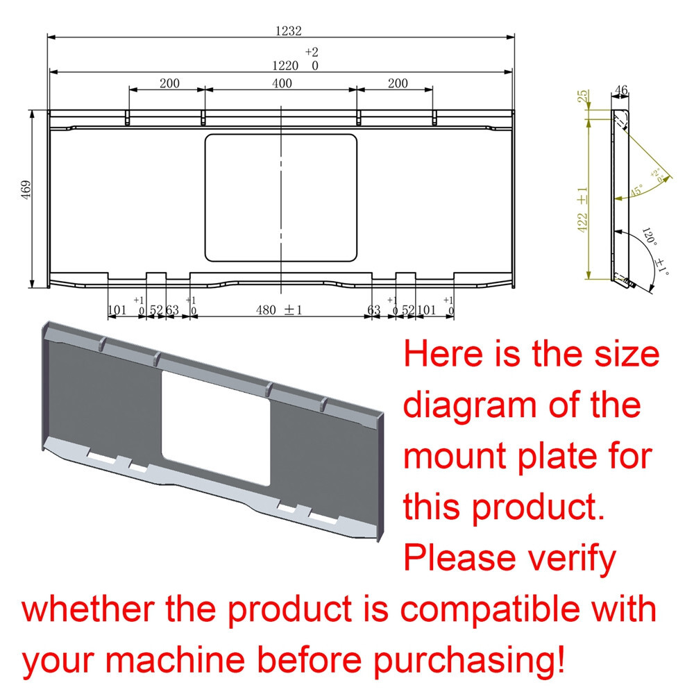 US stock Attachments Skid Steer Round Hay Bale Grapple
