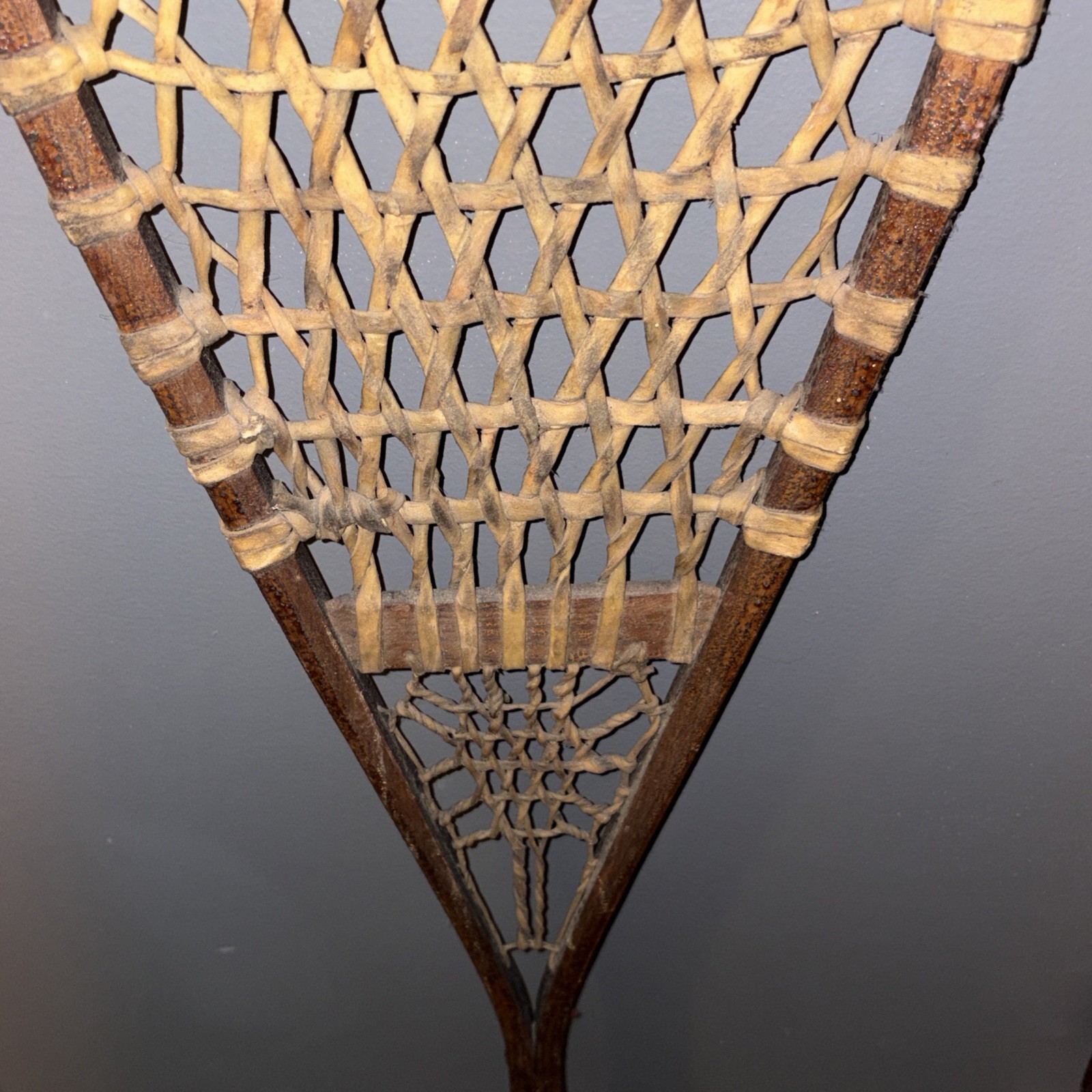 NICE PAIR OF ANTIQUE WOOD WOODEN SNOWSHOES PENOBSCOT SPECIALS MAINE