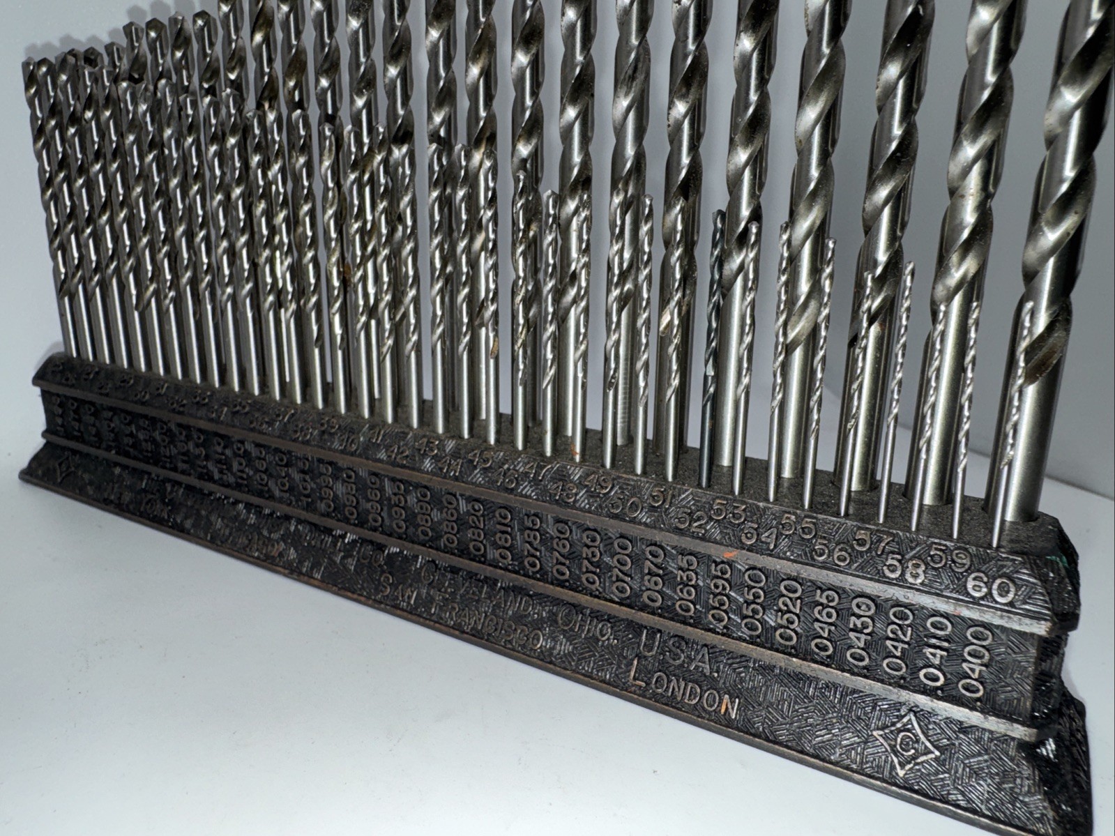 Vintage Cleveland Twist Drill Co #1-#60 COMPLETE with Index stand USA