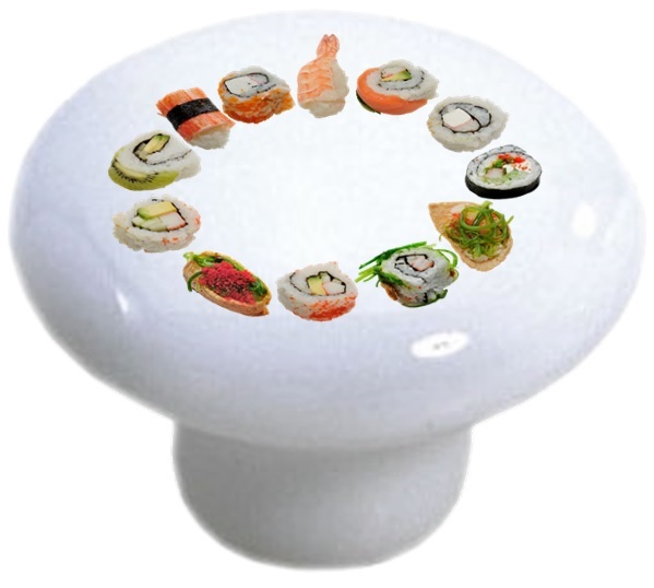 SUSHI Cabinet DRAWER Pull KNOB Ceramic