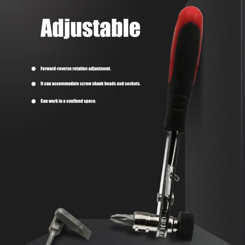 Portable Double Sided Adjustable Ratchet Wrench for Efficient Tightening Tasks