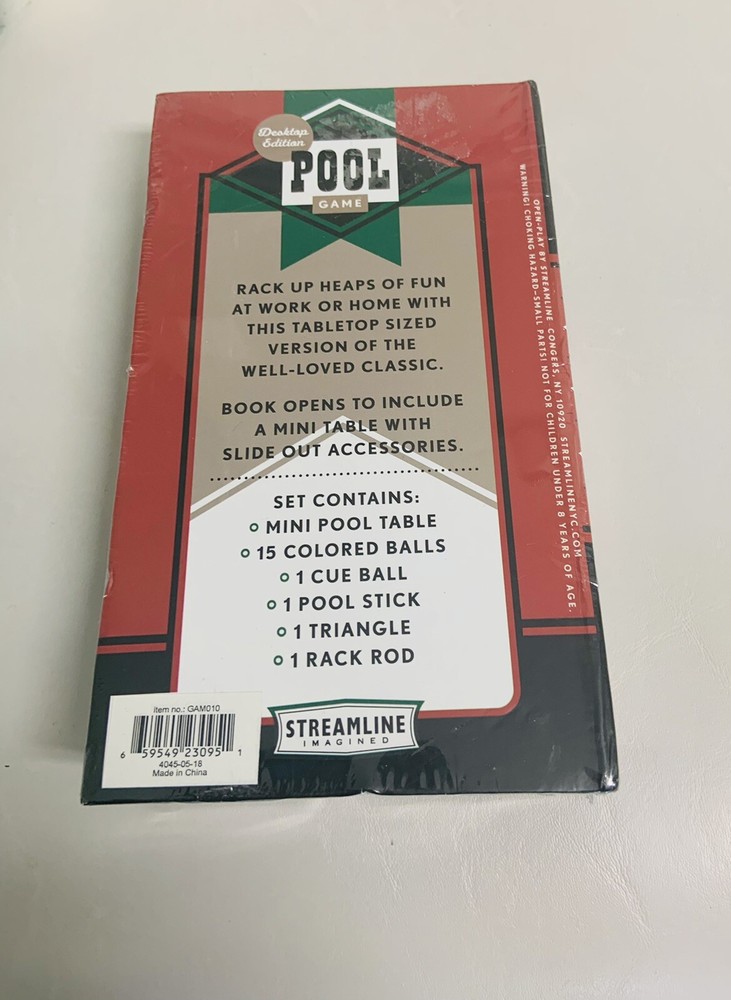 Streamline Desktop Edition Pool Table Toy Mini Billiards Set Game